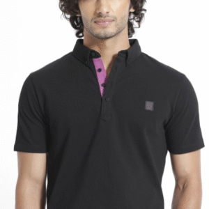 RARE RABBIT Polo Collar Slim Fit Cotton T-Shirt For Men