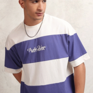 HIGHLANDER Colourblocked Applique T-shirt For Men