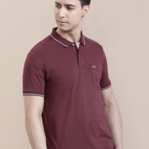 Crocodile Polo Collar Slim Fit Cotton T-shirt For Men