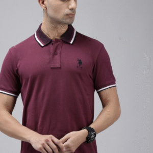 U.S. Polo Assn. Polo Collar Pure Cotton Slim Fit T-shirt For Men