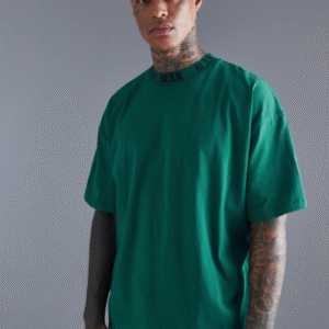 boohooMAN Drop-Shoulder Sleeves Pure Cotton Oversized T-shirt For Men