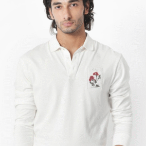 RARE RABBIT Rings-4 Slim Fit Solid Polo Collar T-Shirt For Men