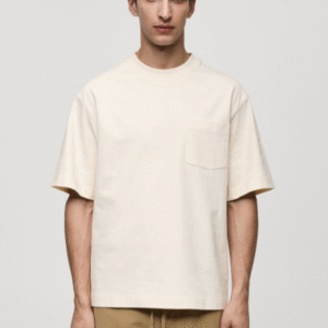 MANGO MAN Pure Cotton Pocket Relaxed T-shirt For Men