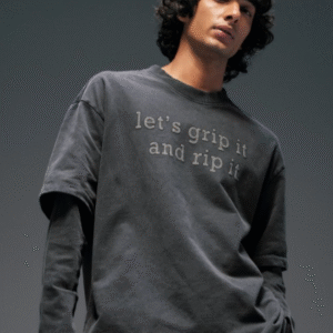 Flying Machine Doctor's Sleeve Oversized T-Shirt For Men