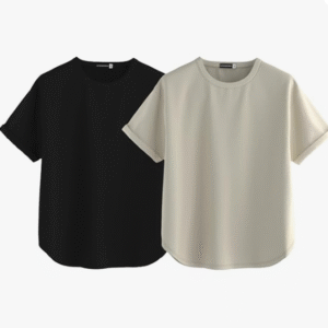 JUNEBERRY Oversized Fit T-Shirt Combo for Women(Pack of 2)