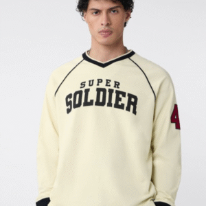 The Souled Store Typography Printed V-Neck Cotton Oversized T-shirt For Men