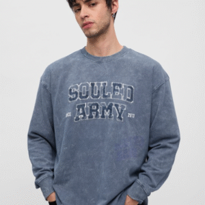 The Souled Store Typography Printed Round Neck Cotton Oversized T-shirt For Men