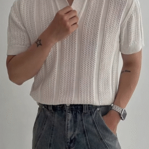 Stylecast x Revolte Polo Collar T-shirt For Men