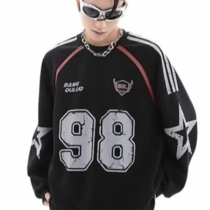 Stylecast x Revolte Oversized Typography Longline T-shirt For Men