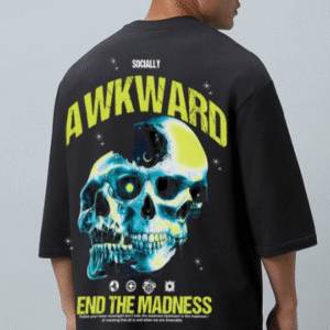 Bewakoof Graphic Printed Round Neck Cotton Oversized T-shirt For Men