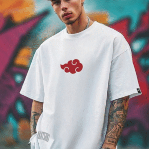 Bewakoof Naruto Merchandise Graphic Printed Cotton Oversized T-shirt For Men