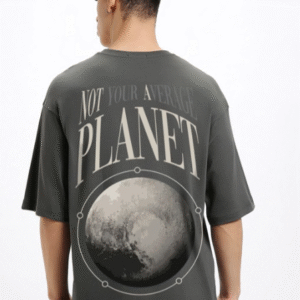 Bewakoof Typography Printed Round Neck Cotton Oversized T-shirt For Men