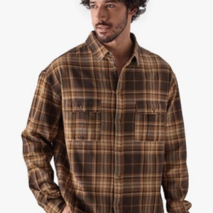 The Souled Store Casual Checked Brown Shirt for Men