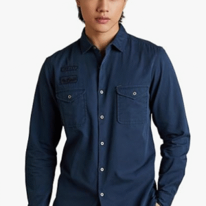 Inkast Denim Co. Casual Solid Blue Shirt for Men