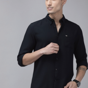 THE BEAR HOUSE Solid Blue Shirt for Men