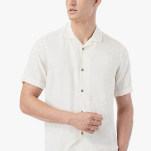 Fyltr Casual Solid Offwhite Shirt for Men