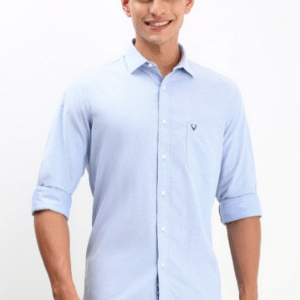 Allen Solly Work Solid Blue Shirt for Men