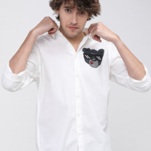 Highlander Casual Solid White Shirt for Men