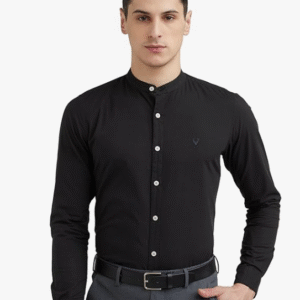 Allen Solly Work Solid Black Shirt for Men