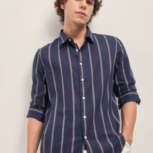 THE BEAR HOUSE Regular Fit Striped Casual Shirt For Men