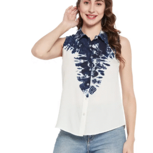 Rain Tree Regular Fit Dyed/Ombre Casual Shirt For Women