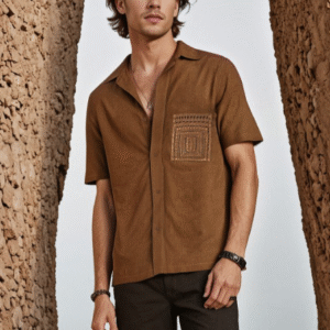 H&M Short-Sleeved Cotton Shirt For Men