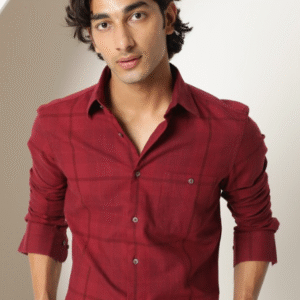 RARE RABBIT Gareth Checked Slim Fit Cotton Shirt For Men