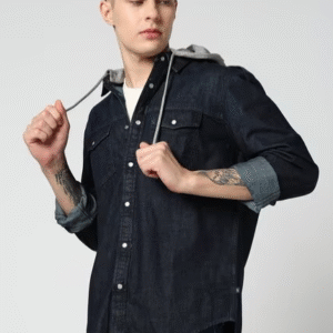 GAP Denim Shirt with Hood Regular Fit Shirt for Men
