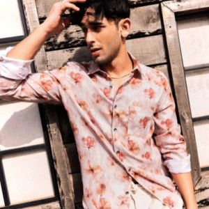 VASTRADO Classic Cutaway Collar Floral Printed Casual Shirt For Men