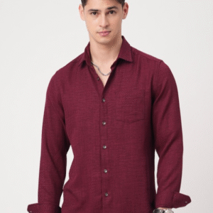 VASTRADO Classic Cutaway Collar Solid Cotton Casual Shirt For Men