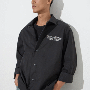 Nuon by Westside Text Patterned Relaxed-Fit Cotton-Blend Shirt For Men