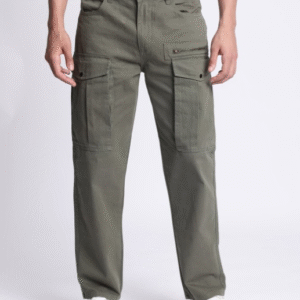 Bene Kleed Casual Solid Green Cargo Pant for Men