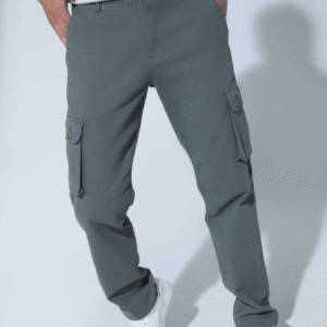 Hubberholme Stretchable Slim Fit Solid Cargo Pant for Men