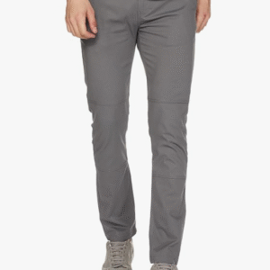 Inkast Denim Co. Casual Solid Grey Trouser for Men