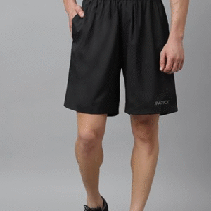 Aticx Casual Striped Black Shorts for Men