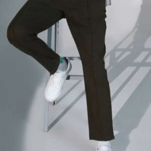 Hubberholme Casual Solid Green Track Pant for Men