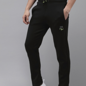 Spykar Casual Solid Black Track Pant for Men