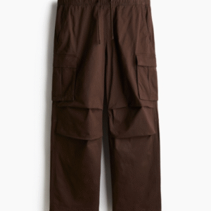 H&M Casual Solid Brown Cargo Pant for Men