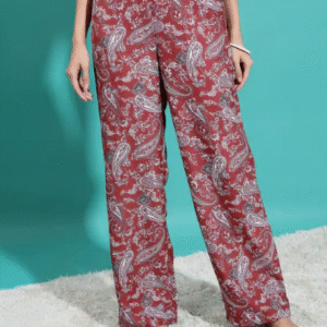 Ketch Casual Paisley Prints Maroon Trouser for Women
