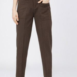 Tokyo Talkies Casual Solid Brown Trouser for Women