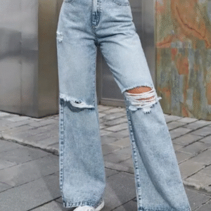 Zizvo Casual Solid Blue Jeans for Women