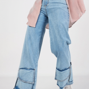 Sassafras Straight Fit High-Rise Clean Look Light Fade Jeans For Women