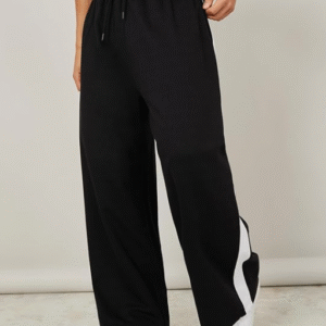 Styli Wide Leg Jogger With Contrast Stripe Track pant For Men