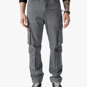 The Souled Store Mid Rise Original Solids Cargo Jeans For Men