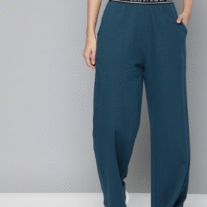 Harvard Solid Flared Cotton Track Pants For Women