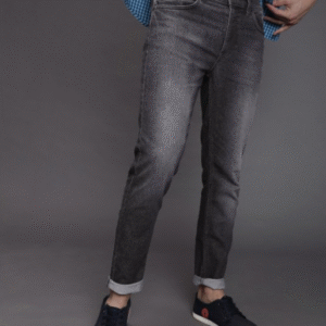 The Indian Garage Co. Slim Fit Mid-Rise Clean Look Jeans For Men