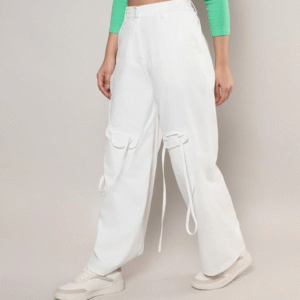 Campus Sutra Regular Fit Cargos Trouser For Women