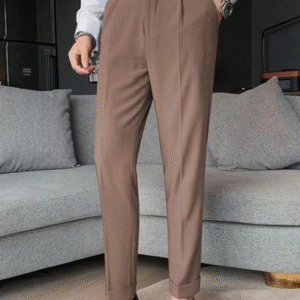 StyleCast x Revolte Straight Fit Formal Trousers For Men
