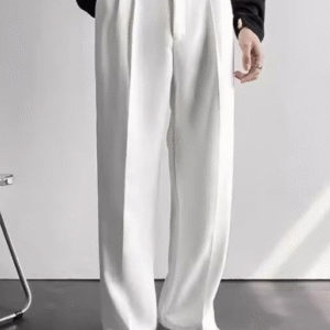 StyleCast x Revolte Loose Fit Mid-Rise Formal Trousers For Men