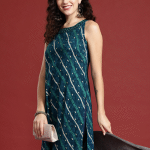 Anouk Daily Halter Neck Leheriya Kurti for Women